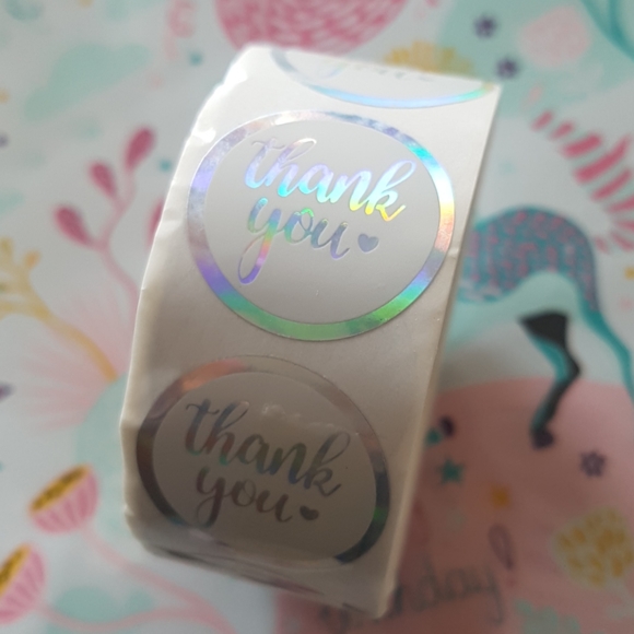 500 pcs Holographic Thank You Stickers - Picture 5 of 6